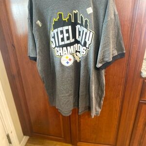 Reebok Pittsburgh Steelers Penguins Steel City Champions T Shirt Mens